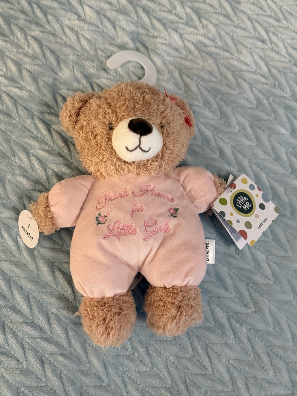 Little Me plush bear rattle